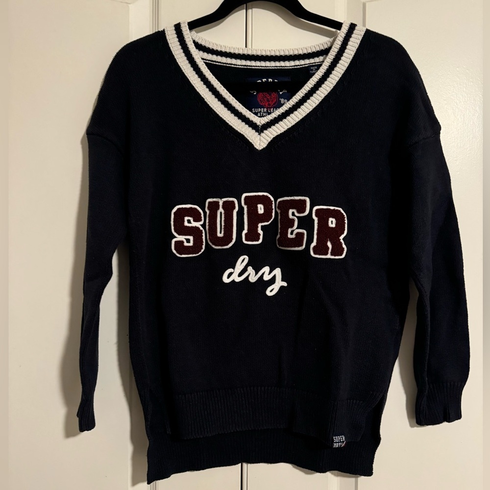 Superdry Black V-Neck Sweater